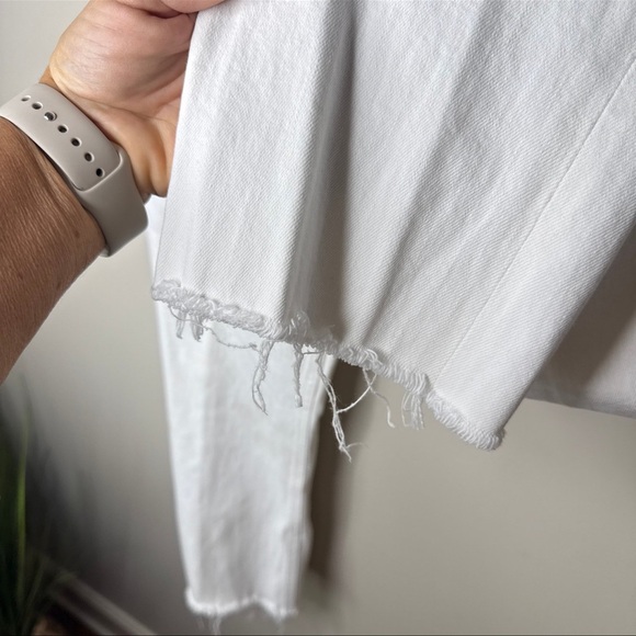 AGOLDE White Raw Hem Jeans - Picture 4 of 7